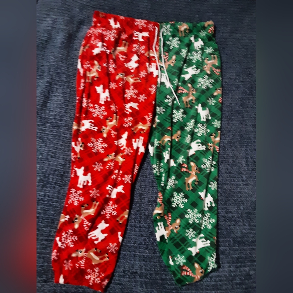 Festive Red and Green Holiday Pajama Pants